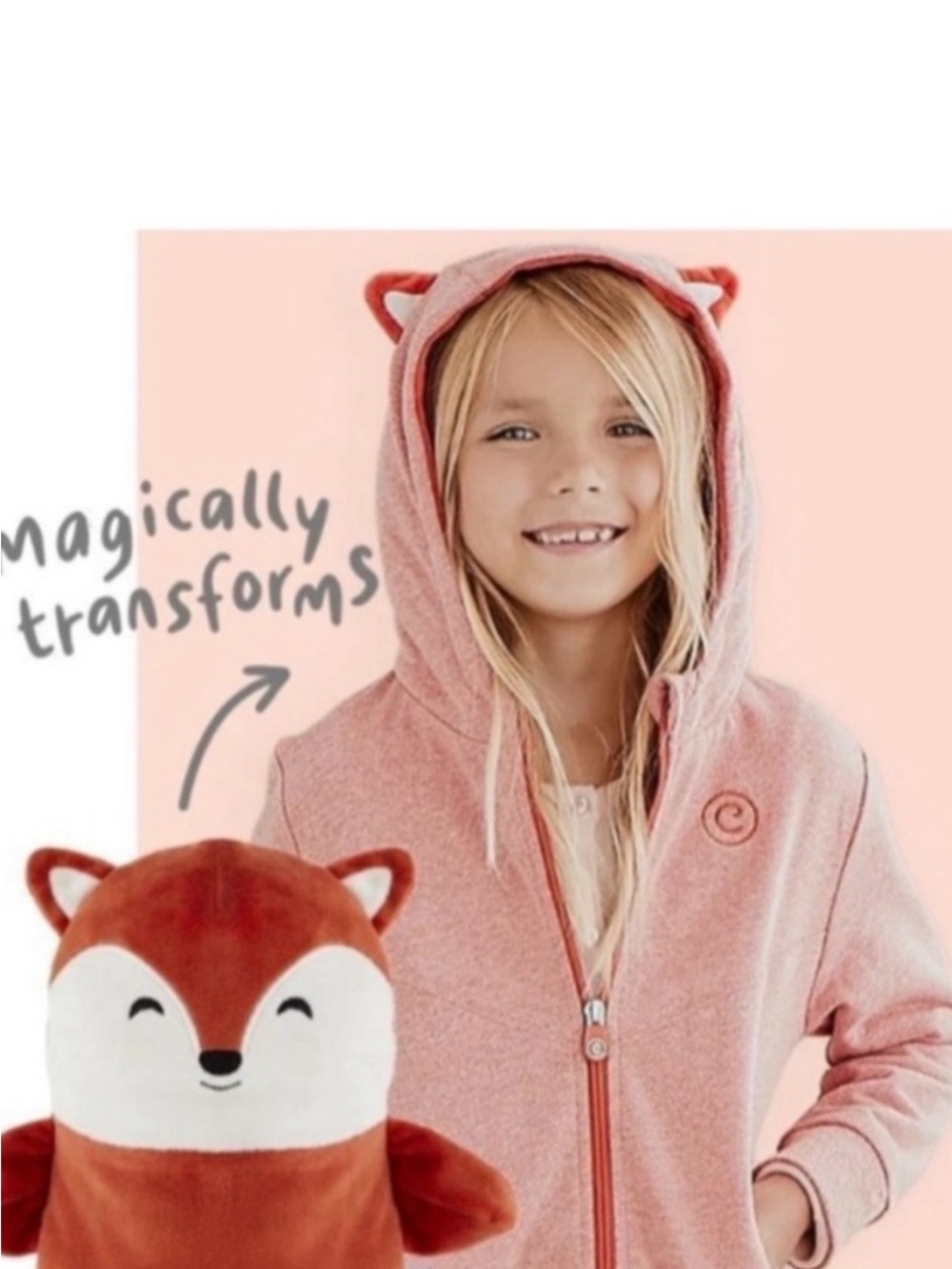 Cubcoat Kids Fox Hoodie That Transforms